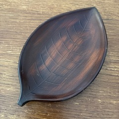 和風　木製風　小皿の画像