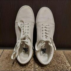 美品 Vans メンズ ホワイト スニーカー 28.5㎝ 目立つ...