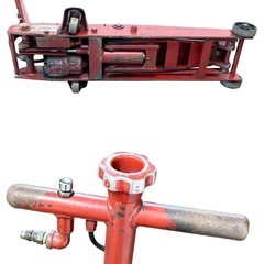 ○現状渡し■MASADA マサダ サービスジャッキ 低床 エアー式 2t 高低範囲 約10〜50cm 常圧 一般圧 手動 ASJ-20ML 中古品■ジモティ姫路の画像