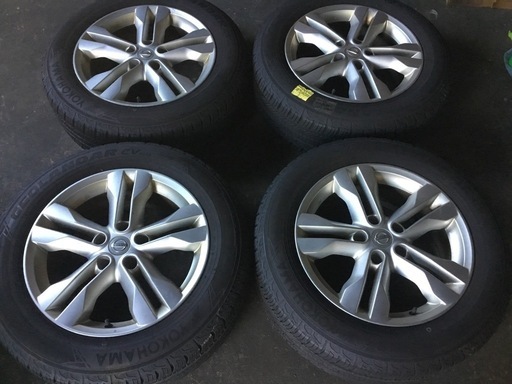 エクストレイル等 225/60R17 アルミホイール付夏タイヤ 4本セット