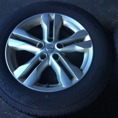 エクストレイル等 225/60R17 アルミホイール付夏タイヤ 4本セットの画像