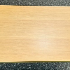 美品【無印良品】木製デスク  スチール脚　オーク材突板　パソコン台　　廃盤の画像