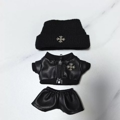 即日配送！La bubuレザーぬいぐるみ服　男　3点セットの画像