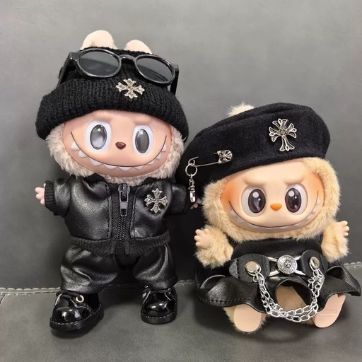 即日配送！La bubuレザーぬいぐるみ服 男 3点セット