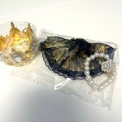 Labubu ラブブ 着せ替え服 女王風コーデセット 王冠・パール付キの画像