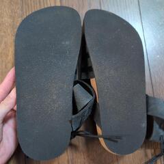 【美品1回のみ着用】アディダス オリジナルス レザーサンダルの画像