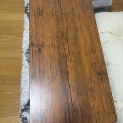 ほぼ新品　茶色　木目調　ローテーブルの画像