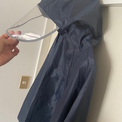 紺色、ポンチョ　雨カッパ　　　の画像