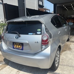 H25年　アクア　G　走行距離13.9万㎞　車検R8年4月まで　ナビ　フルセグTV　バックカメラ　ETC車載器　ブルートゥース対応　スペアキー付き　革ハンドルの画像