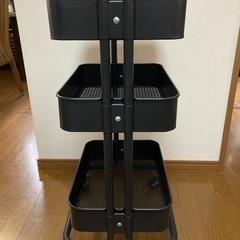 IKEA イケア RÅSKOG ロースコグ ワゴン ブラックの画像