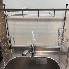 【SUSシリーズ】伸縮シンク上ラック ニトリの画像