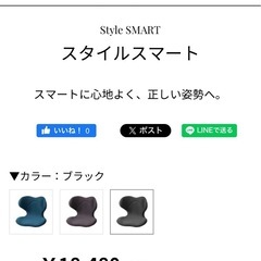【新品同様/美品/箱入り】姿勢サポート椅子（Style SMART）の画像