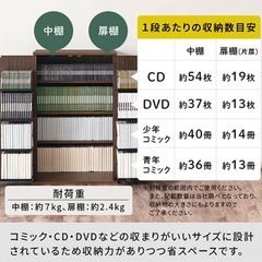 扉付き本棚 、漫画棚の画像