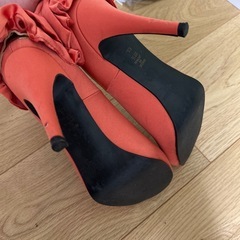 【即日可能】DAIANA ダイアナ　パンプス　オレンジ　リボン　22.5cm レディースの画像