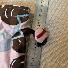 巾着約23cm/飾りボタン付の画像