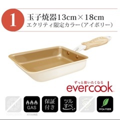 evercook eclity ガス専用　3点セット の画像
