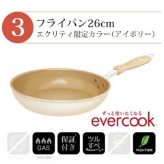 evercook eclity ガス専用　3点セット の画像