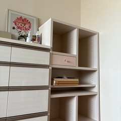 【美品】棚の高さ調節可！可愛い♡収納ラック１万円の画像