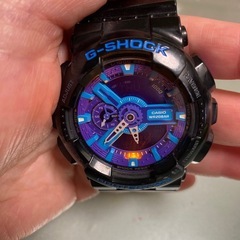 美品‼️G-SHOCK デジタル腕時計 ブラック・パープル　GA110HCの画像
