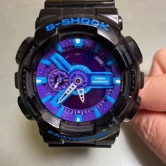 美品‼️G-SHOCK デジタル腕時計 ブラック・パープル　GA110HCの画像