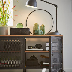 FJÄLLBO IKEA フィエルボ テレビ台, ブラック, 150x36x54 cmの画像