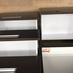 ★リユースのサカイ春日部店★KJ11295　2枚扉　食器棚　ブラック　H200×W105×D48 クリーニング済みの画像