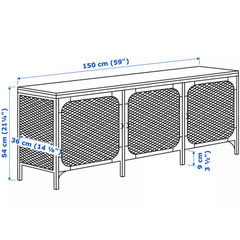 FJÄLLBO IKEA フィエルボ テレビ台, ブラック, 150x36x54 cmの画像