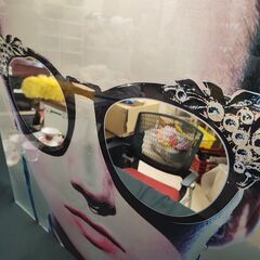 KARE メタリックガーリー 120×120cm ガラスピクチャー 廃番 希少 大型 アート モダンインテリア 壁掛け 絵画の画像