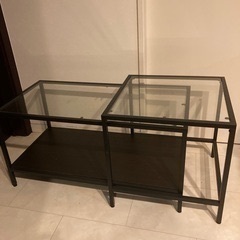IKEA VITTSJÖ ヴィットショー ネストテーブル2点セットの画像