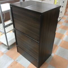 【ｼﾞｬﾝｸﾞﾙｼﾞｬﾝｸﾞﾙ金沢店】  レンジ台 木目調/ﾀﾞｰｸﾌﾞﾗｳﾝ W60×D45×H102 クリーニング済み												の画像