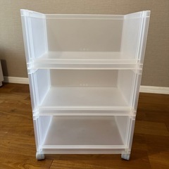 無印良品　スタッキング収納ケース3個の画像