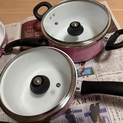 【未使用】フライパン、鍋、蓋の6点セットの画像