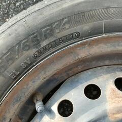『無料』14インチ鉄チンホイール＋タイヤ付き155/65/R14　の画像