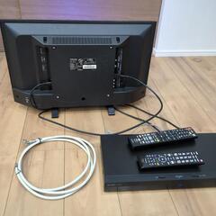 東芝液晶テレビ＆SHARPブルーレイレコーダーセットの画像
