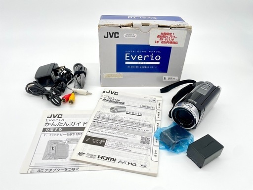 未使用バッテリー付 JVC Everio GZ-E108-B ブラック