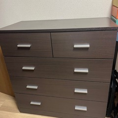 LOWYA チェスト　タンス　ダークブラウン　幅84cm の画像