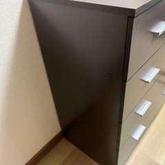 LOWYA チェスト　タンス　ダークブラウン　幅84cm の画像