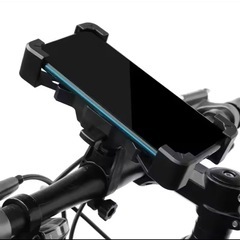 スマホホルダー 自転車 バイク ワンタッチ脱着 360°回転　簡単装着の画像