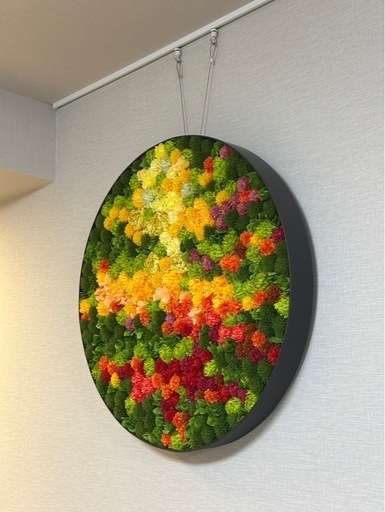 フラワーアート　家具　円窓