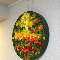 フラワーアート　家具　円窓の画像