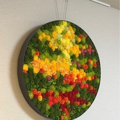 フラワーアート　家具　円窓の画像
