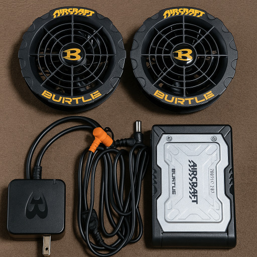 19V 空調服 バートル エアークラフト BURTLE AC360 のフルセット