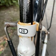 自転車　No.387　ホワイト　26インチ　LEDライト　【リサイクルショップどりーむ天保山】の画像