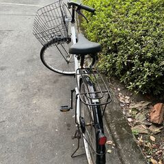 自転車　No.387　ホワイト　26インチ　LEDライト　【リサイクルショップどりーむ天保山】の画像