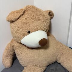 お問い合わせ多数「【特大サイズ】高さ約2m！巨大クマのぬいぐるみ 引き取り限定」の画像