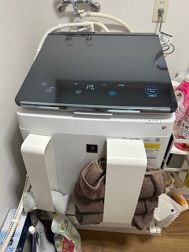 【お取引中】SHARP縦型洗濯機乾燥機付き