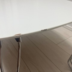 【8/17まで】ニトリ　コンパクト折りたたみテーブル白の画像