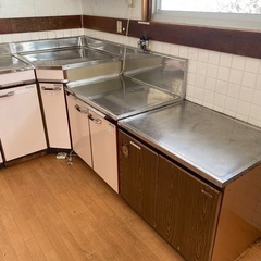 L型キッチン　台所一式　の画像