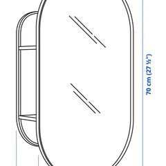IKEA  ミラー　鏡　LINDBYNの画像