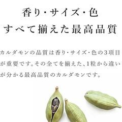 未開封　「香りの王様」オーガニック カルダモン ホール 100g カルダモンシード 有機JASの画像